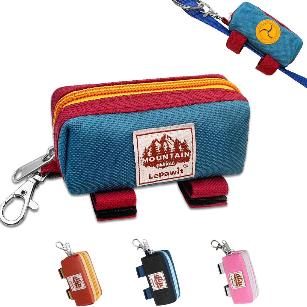 Zippered Canvas Poop Bag Holder with Carabiner – Happy Tails Co.