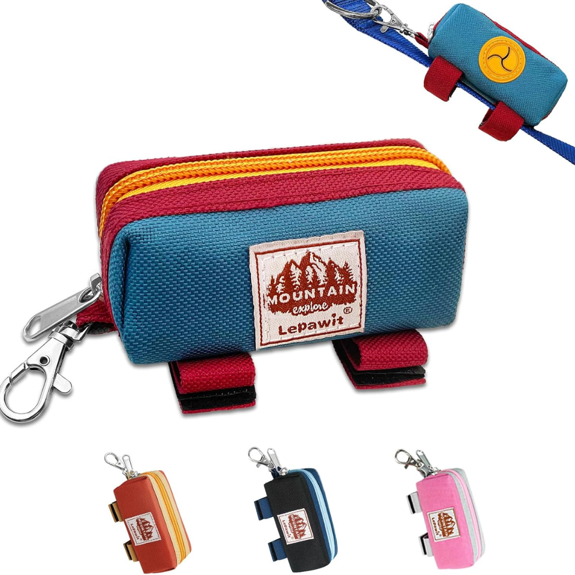 Zippered Canvas Poop Bag Holder with Carabiner – Happy Tails Co.
