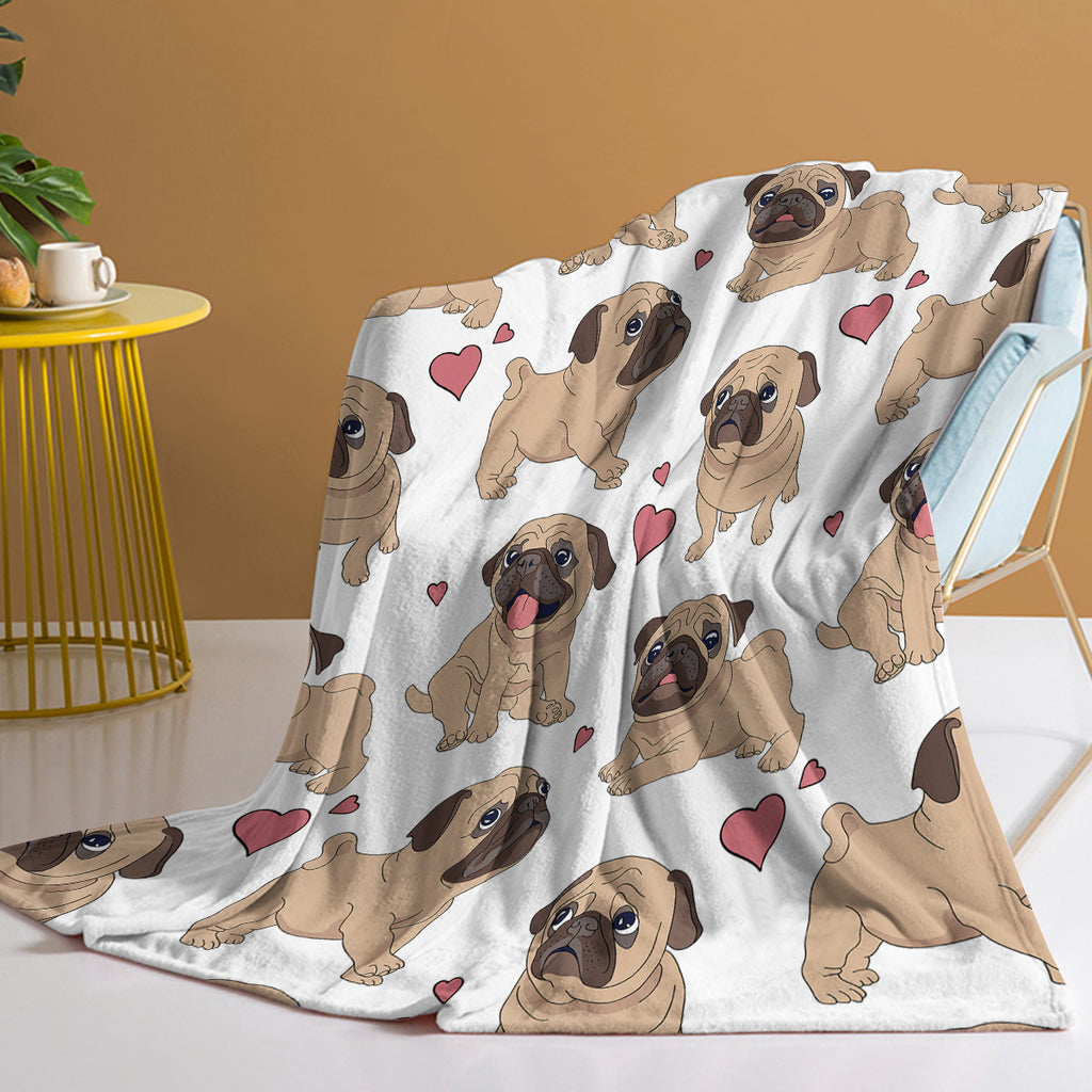 Soft Heart Print Pet Blanket – view 2