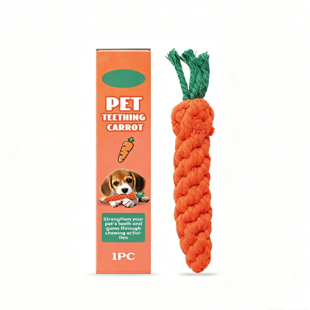 Cotton Rope Carrot Chew Toy for Puppies – Happy Tails Co.