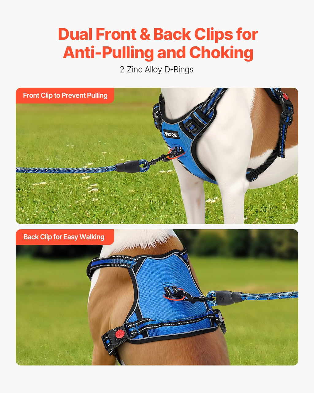 No-Pull Dog Harness & 5ft Leash Set – Reflective – view 2