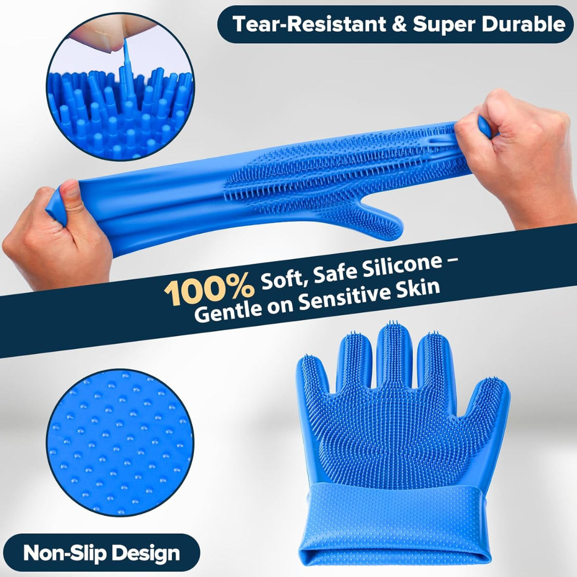 6-Piece Pet Bath Kit – Gloves, Brushes & Toothbrushes – view 3