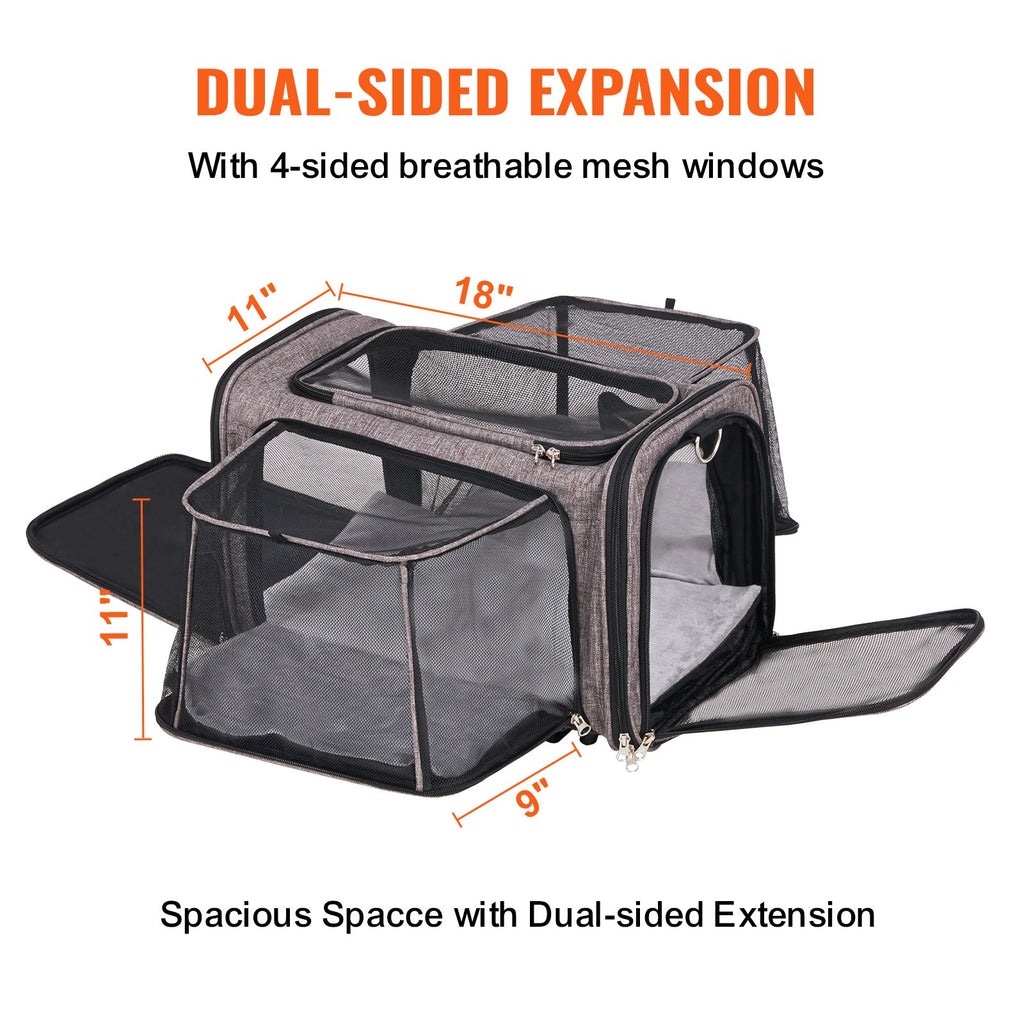 Rolling Pet Carrier with Wheels & Telescopic Handle – view 3