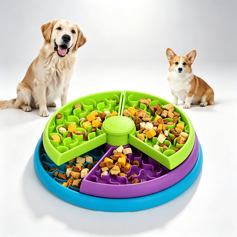 3-in-1 Rotating Slow Feeder Bowl & Lick Mat for Dogs – Happy Tails Co.