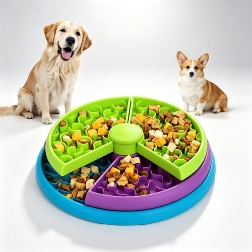 3-in-1 Rotating Slow Feeder Bowl & Lick Mat for Dogs – Happy Tails Co.