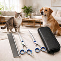 4-in-1 Stainless Steel Pet Grooming Scissors Kit – Happy Tails Co.