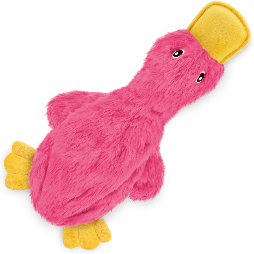 Squeaky Crinkle Duck Chew Toy – No Stuffing – Happy Tails Co.