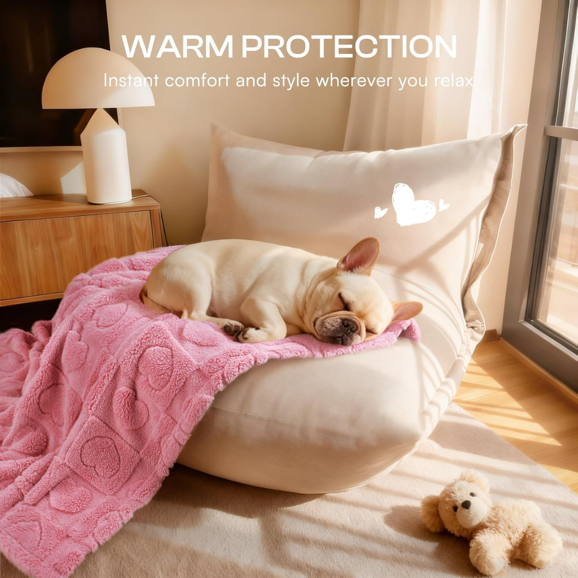Calming Fluffy Fleece Pet Bed Cover Blanket – view 3