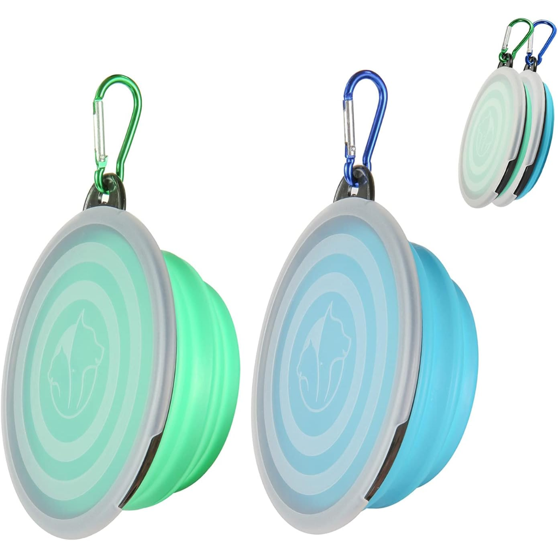 Collapsible Travel Bowls with Lids – 2 Pack – Happy Tails Co.