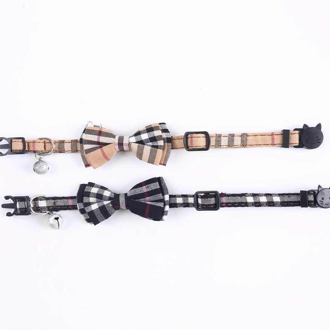 Breakaway Cat Collars with Bow & Bell – 2 Pack Plaid – view 2