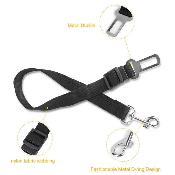 Adjustable Car Seat Belt Leash for Dogs & Cats – 2 Pack – view 3