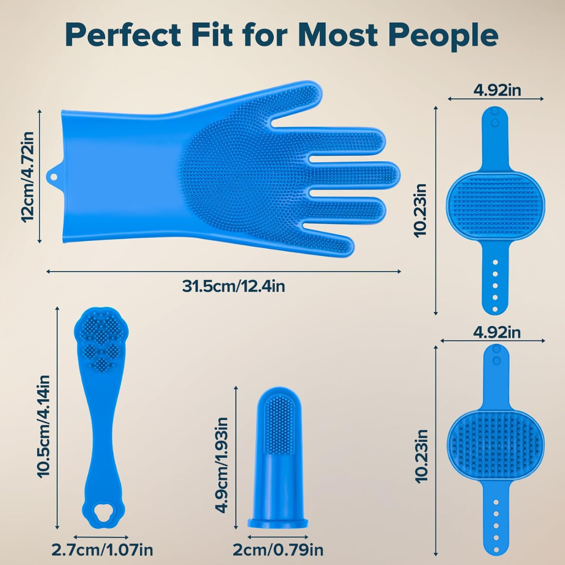 6-Piece Pet Bath Kit – Gloves, Brushes & Toothbrushes – view 2