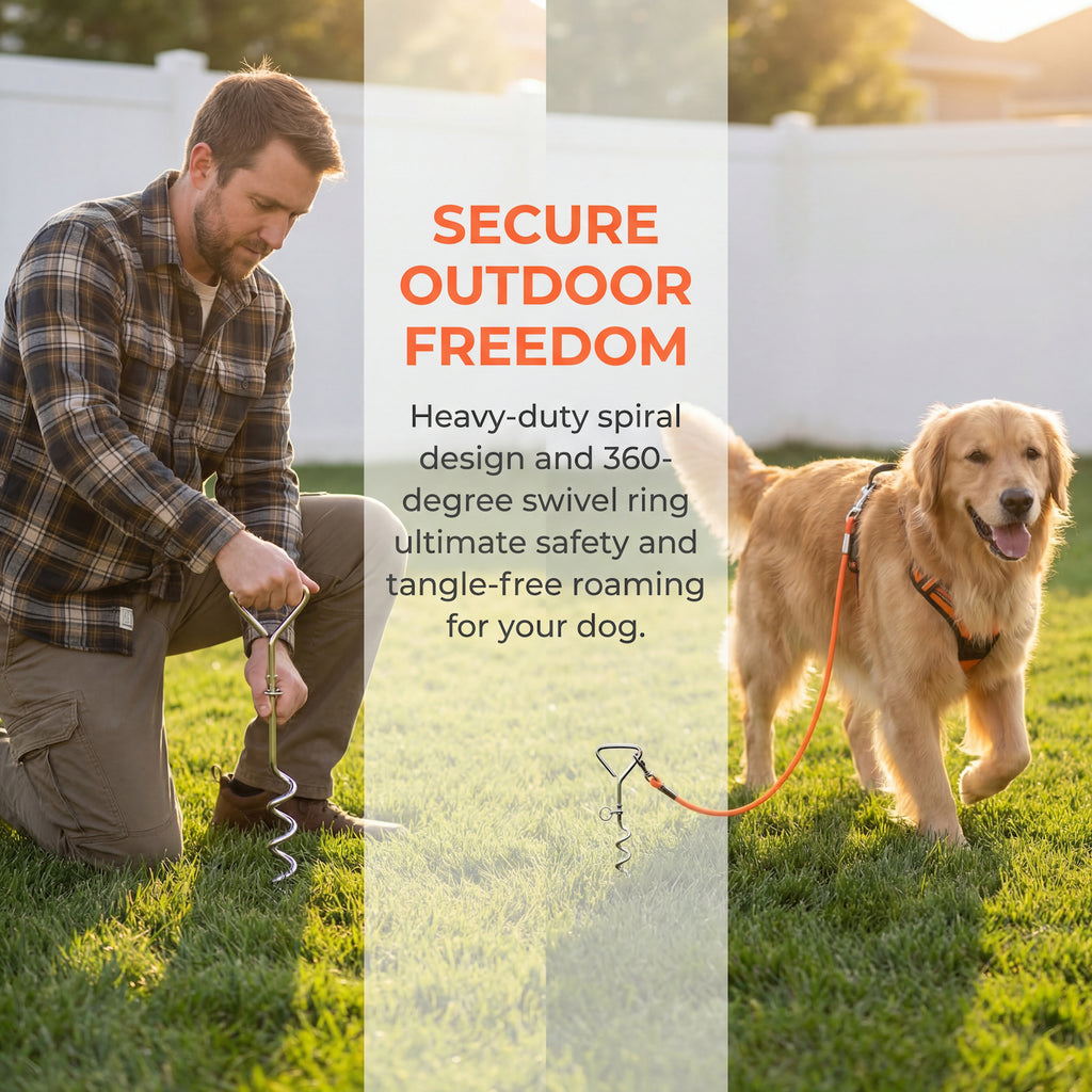 Yard Stake & 30ft Tie-Out Leash for Dogs – view 2