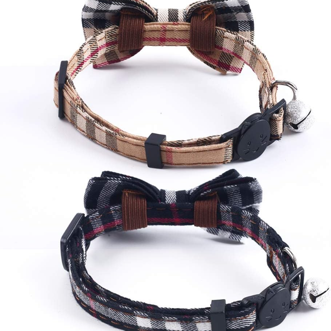 Breakaway Cat Collars with Bow & Bell – 2 Pack Plaid – view 3