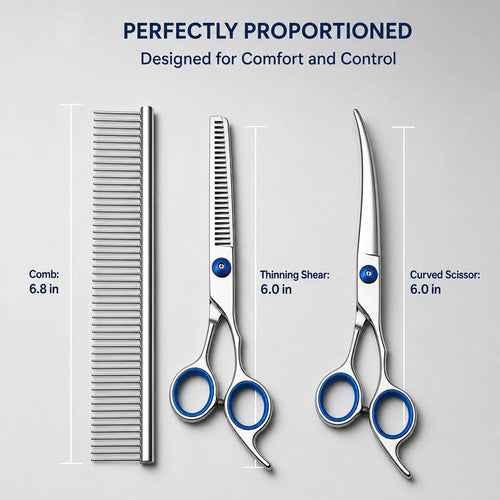 4-in-1 Stainless Steel Pet Grooming Scissors Kit – view 2