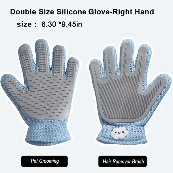 2-in-1 Deshedding Grooming Glove for Dogs & Cats – view 2