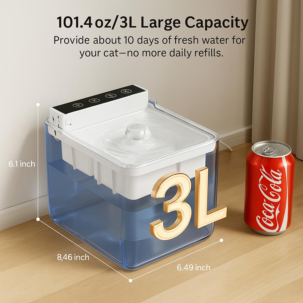 Automatic Pet Water Fountain with Motion Sensor – view 2