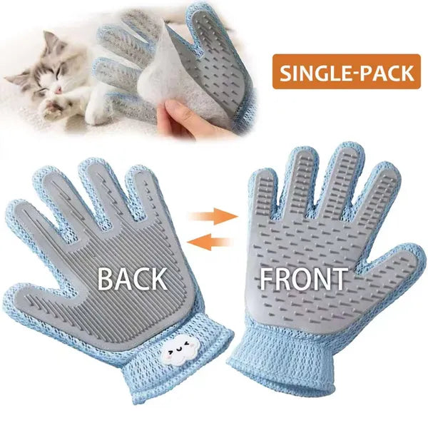 2-in-1 Deshedding Grooming Glove for Dogs & Cats – Happy Tails Co.