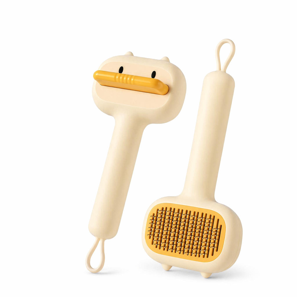 Cute Bear Self-Cleaning Deshedding Brush – view 2