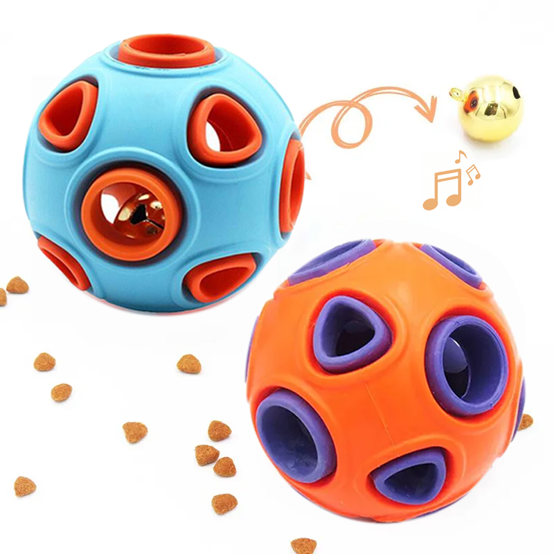 Rubber Bell Ball Toy for Puppies – 2 Pack – Happy Tails Co.